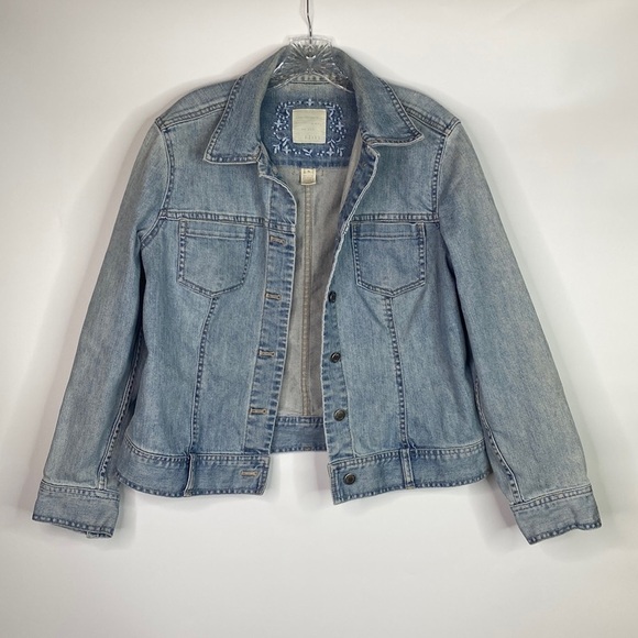 J. Jill Jackets & Blazers - J.Jill Light Wash Denim Jacket Size Medium